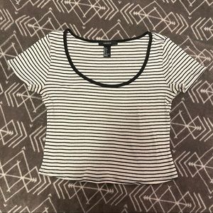 Black and white striped tee